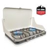 Zempire Stealth-Jet Twin camp stove with award badge